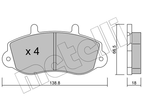 Placute frana METELLI 22-0264-0