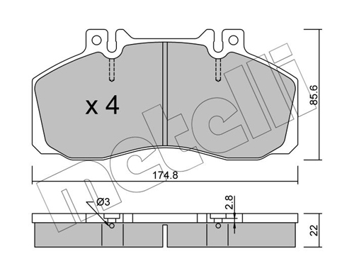 Placute frana METELLI 22-0267-0