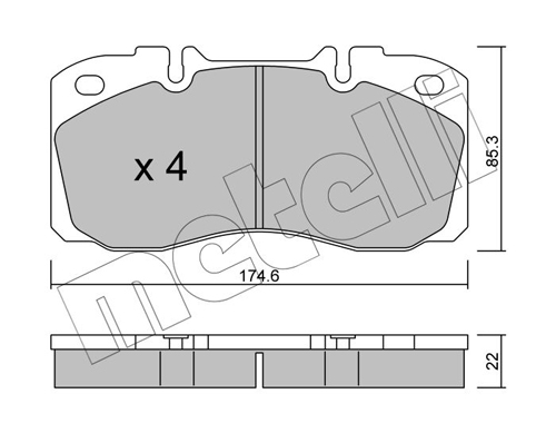 Placute frana METELLI 22-0268-0
