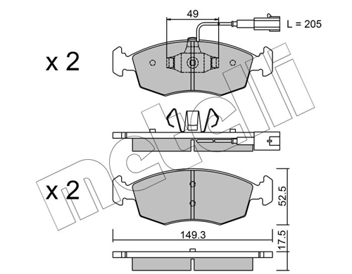 Placute frana METELLI 22-0274-4