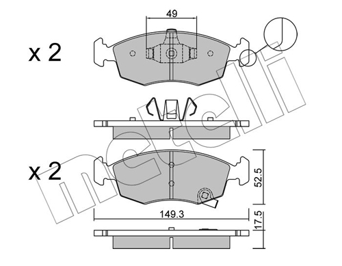 Placute frana METELLI 22-0274-5