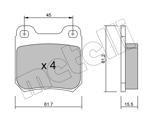 Placute frana METELLI 22-0275-0