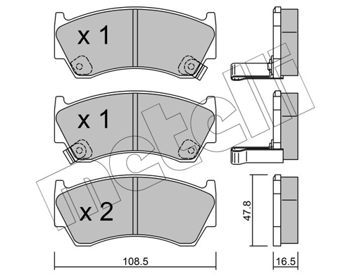 Placute frana METELLI 22-0277-0
