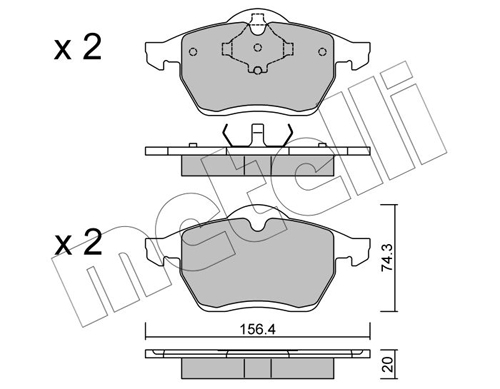Placute frana METELLI 22-0279-0