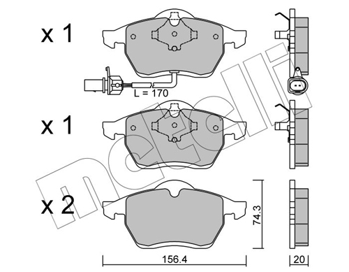 Placute frana METELLI 22-0279-1