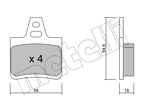 Placute frana METELLI 22-0285-0