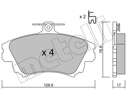 Placute frana METELLI 22-0286-0