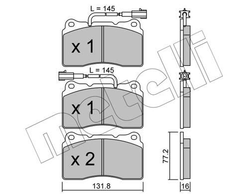 Placute frana METELLI 22-0288-0