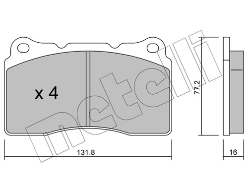 Placute frana METELLI 22-0288-1
