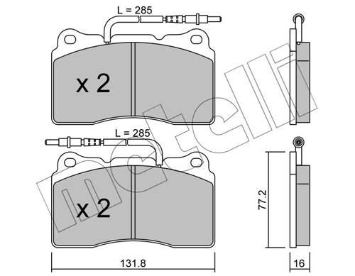 Placute frana METELLI 22-0288-2