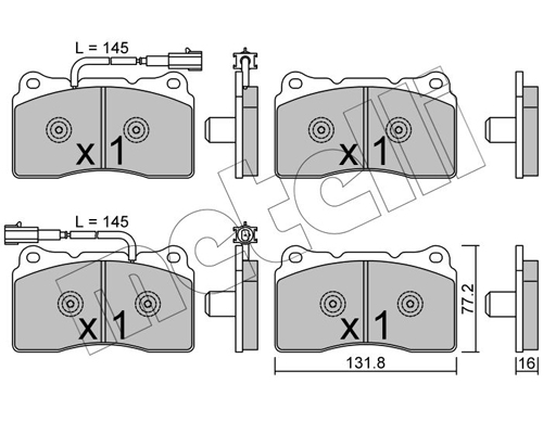Placute frana METELLI 22-0288-6