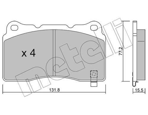 Placute frana METELLI 22-0288-8