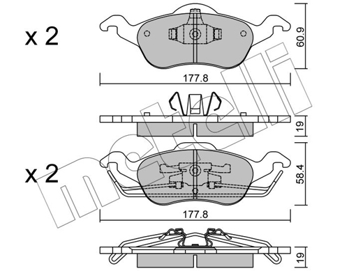Placute frana METELLI 22-0291-0