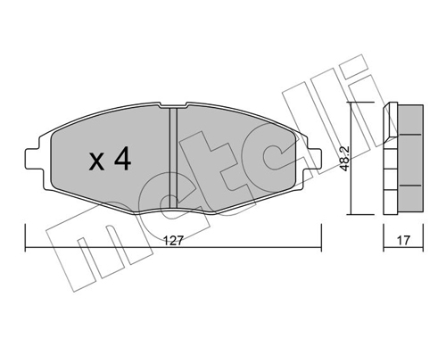Placute frana METELLI 22-0293-0