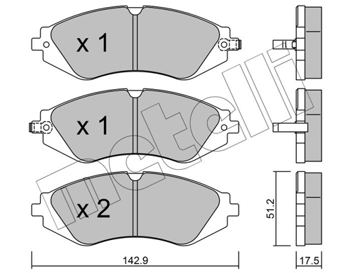 Placute frana METELLI 22-0294-0