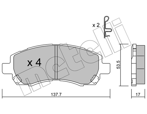 Placute frana METELLI 22-0295-0