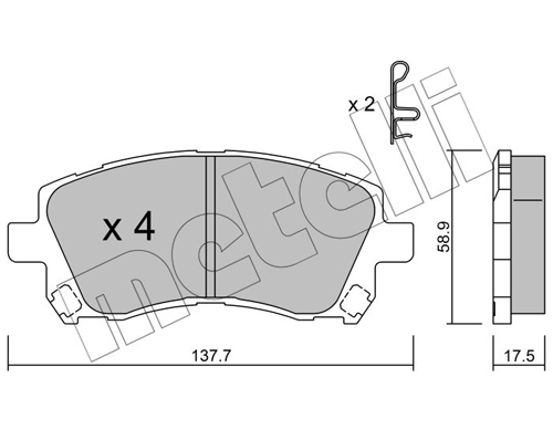 Placute frana METELLI 22-0296-0