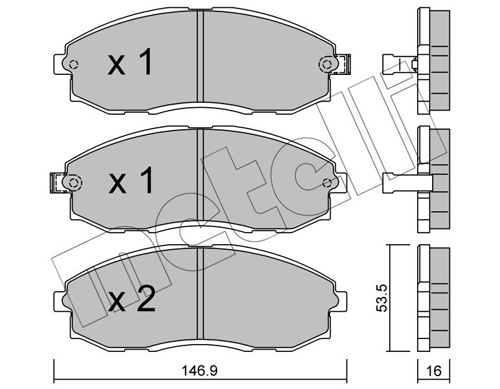 Placute frana METELLI 22-0297-0