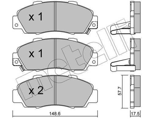 Placute frana METELLI 22-0298-0