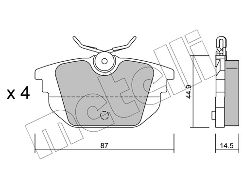 Placute frana METELLI 22-0299-0