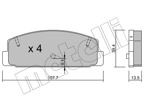 Placute frana METELLI 22-0302-1