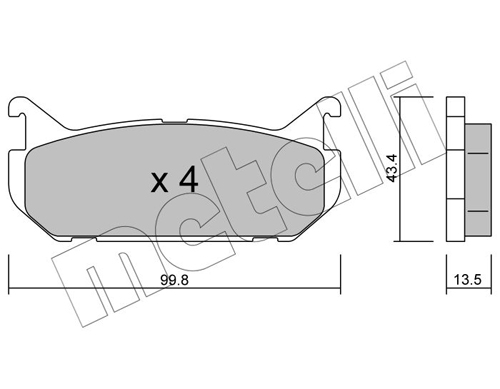 Placute frana METELLI 22-0303-0
