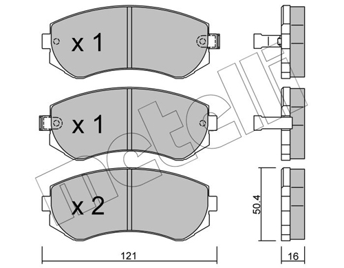 Placute frana METELLI 22-0304-0