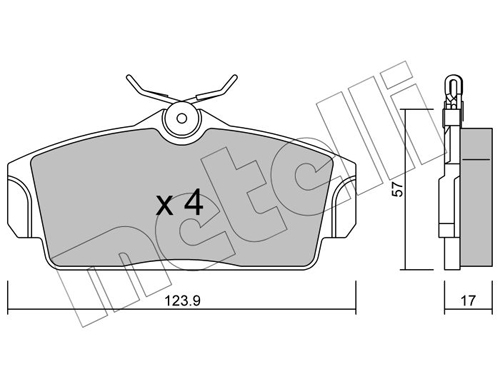 Placute frana METELLI 22-0305-0