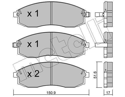 Placute frana METELLI 22-0306-0