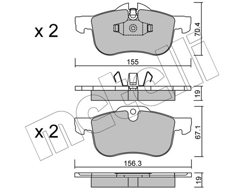 Placute frana METELLI 22-0307-0