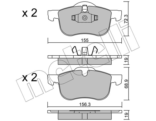 Placute frana METELLI 22-0309-0