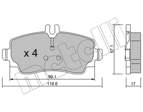 Placute frana METELLI 22-0310-0