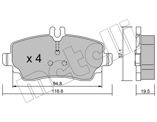 Placute frana METELLI 22-0310-1