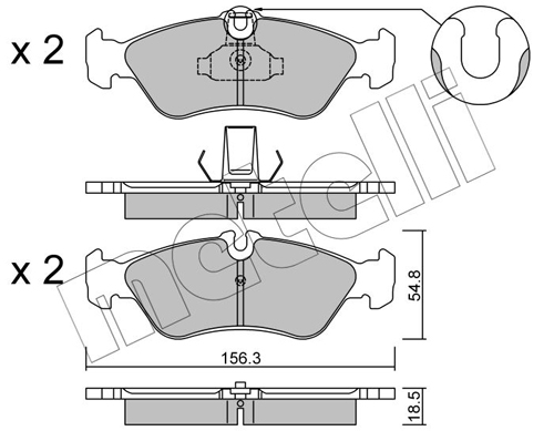 Placute frana METELLI 22-0311-0