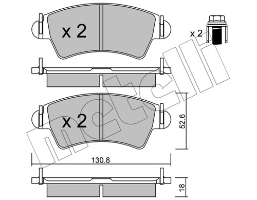 Placute frana METELLI 22-0313-0