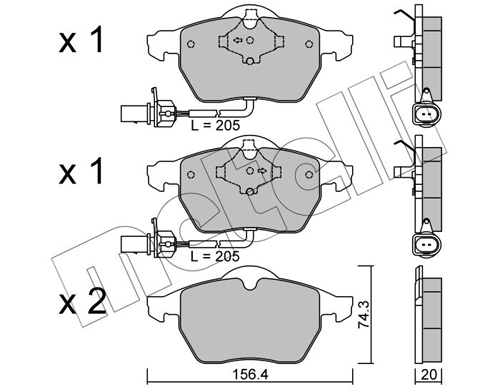 Placute frana METELLI 22-0314-0
