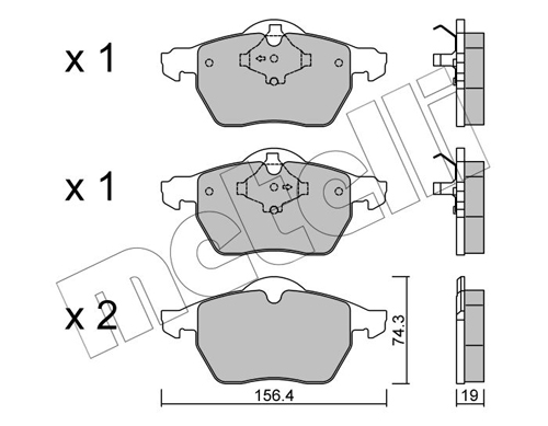 Placute frana METELLI 22-0314-1