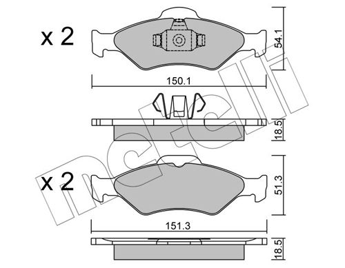 Placute frana METELLI 22-0315-0