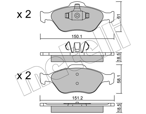 Placute frana METELLI 22-0316-0