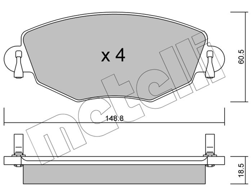 Placute frana METELLI 22-0318-0