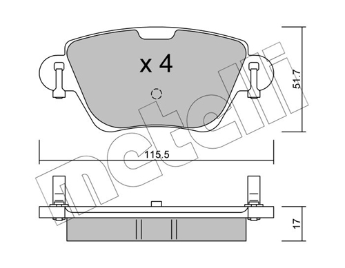 Placute frana METELLI 22-0319-0