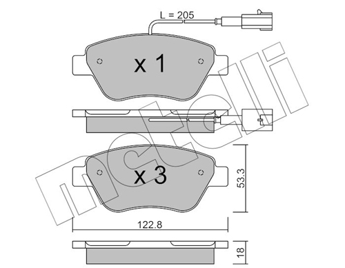 Placute frana METELLI 22-0321-0