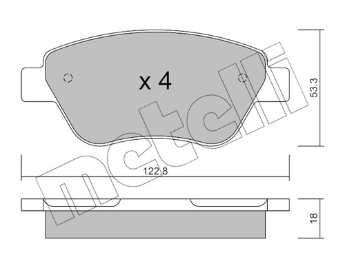Placute frana METELLI 22-0321-1