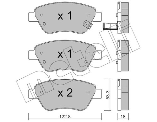 Placute frana METELLI 22-0321-2