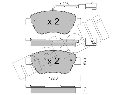Placute frana METELLI 22-0321-3