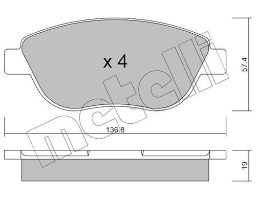 Placute frana METELLI 22-0322-1