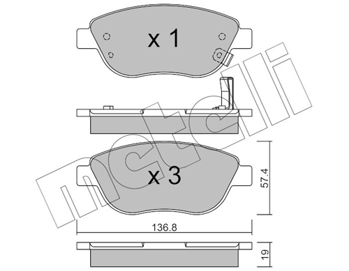 Placute frana METELLI 22-0322-2