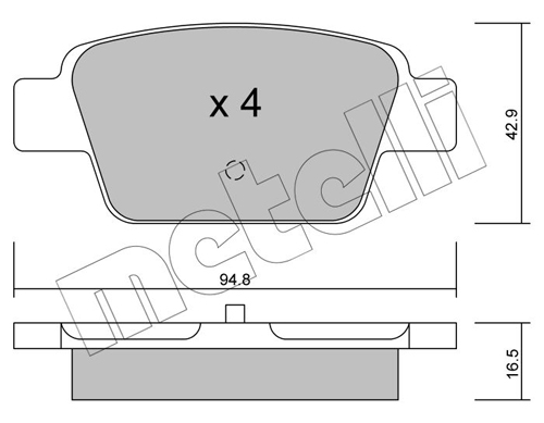 Placute frana METELLI 22-0323-0