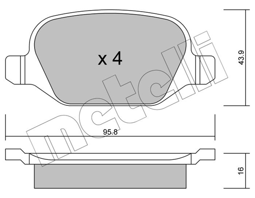 Placute frana METELLI 22-0324-1
