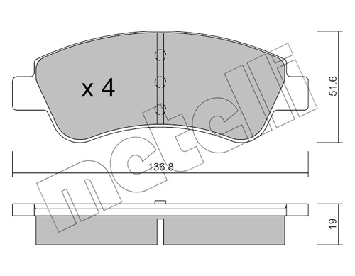 Placute frana METELLI 22-0327-0